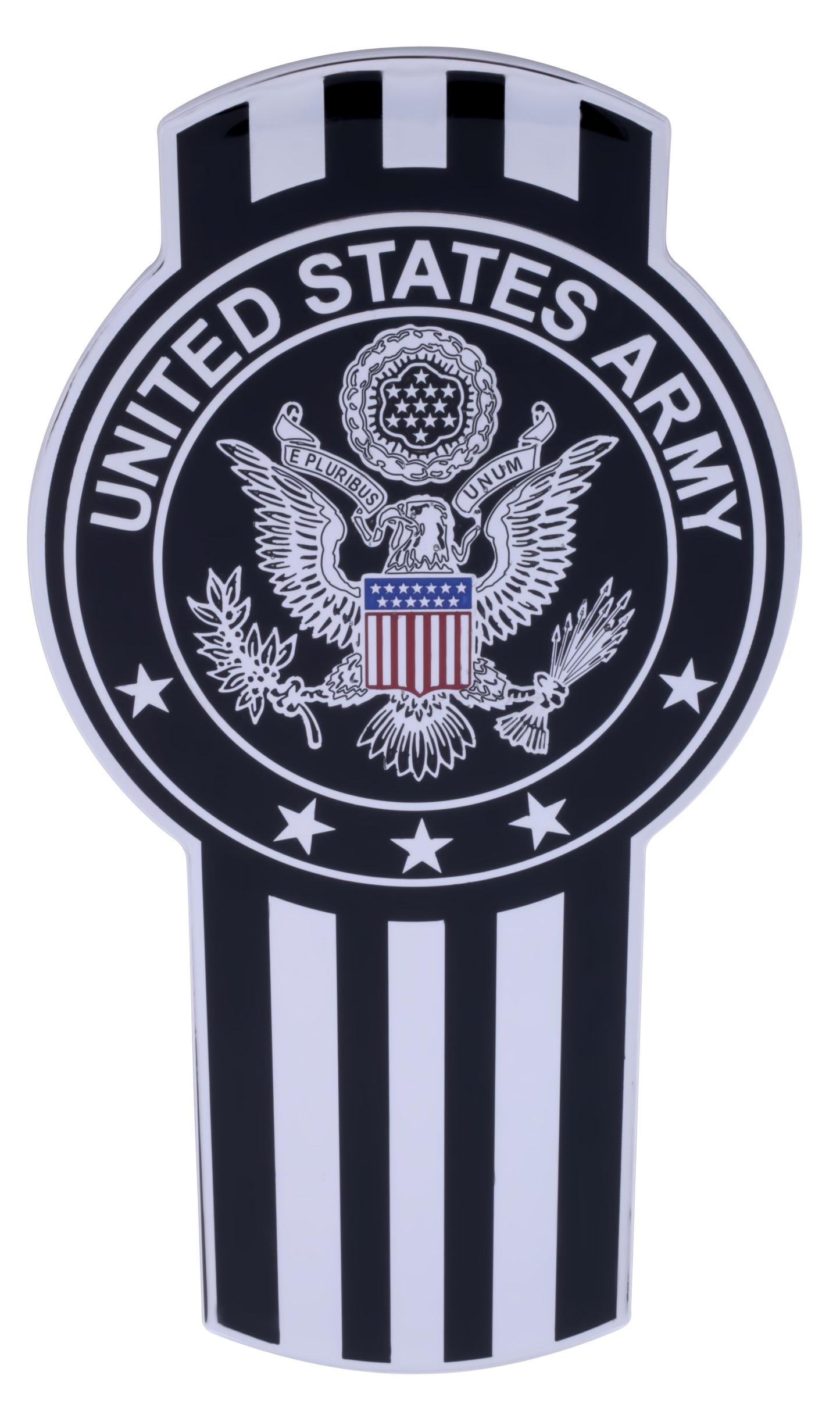 Black & Chrome Army Seal Kenworth Emblem