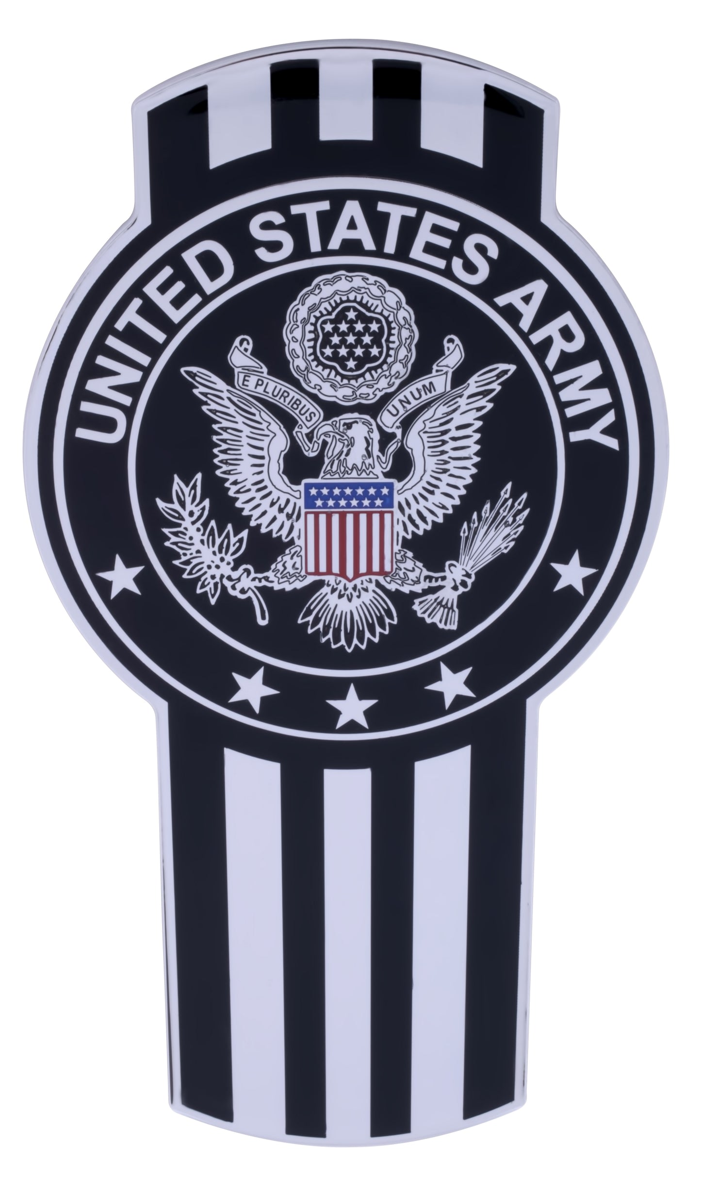 Black & Chrome Army Seal   Kenworth Emblem